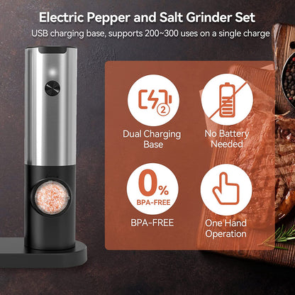 Rechargeable Electric Salt And Pepper Grinder